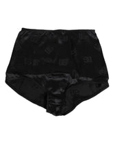 Dolce & Gabbana Svarta sidenunderkläder med hög midja och stretch
