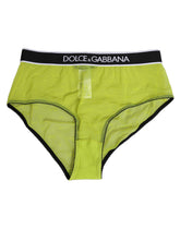 Dolce & Gabbana Grön Nylon Logotyp Midjeband Brief Trosa Underkläder