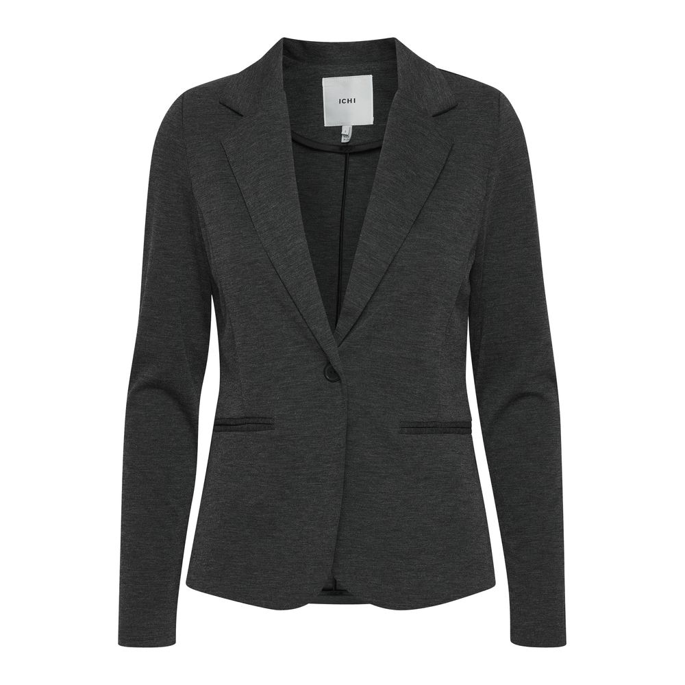 Grå polyesterblazer