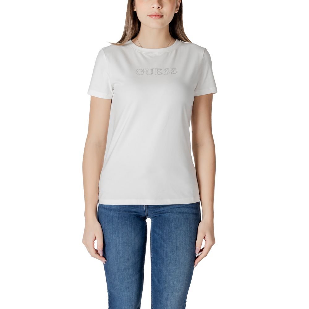 Vit bomulls-T-shirt