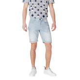 Antony Morato Light Blue Cotton Bermuda Shorts
