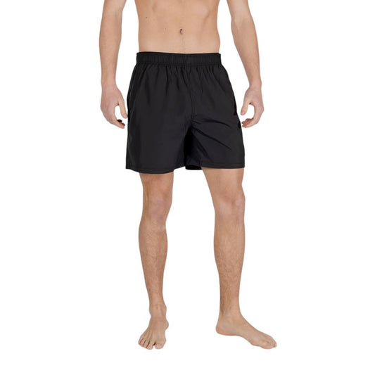 Armani Exchange svarta badshorts i polyester
