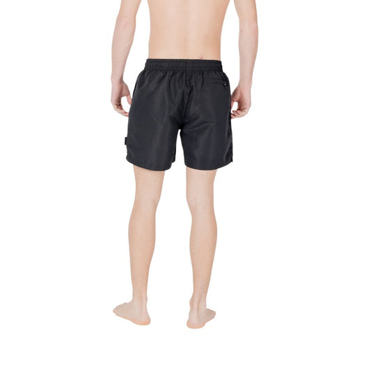 EA7 Emporio Armani Svarta Polyester Badshorts