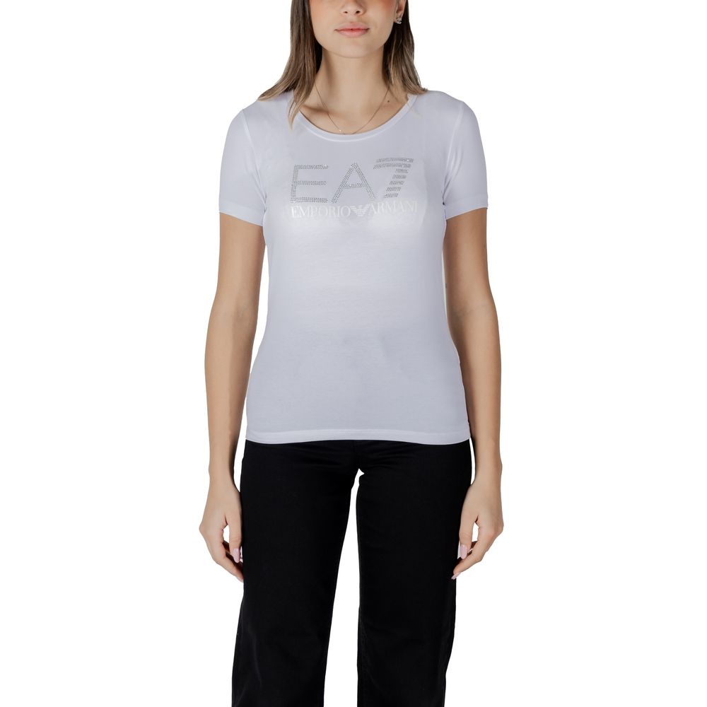 Vit bomulls-T-shirt