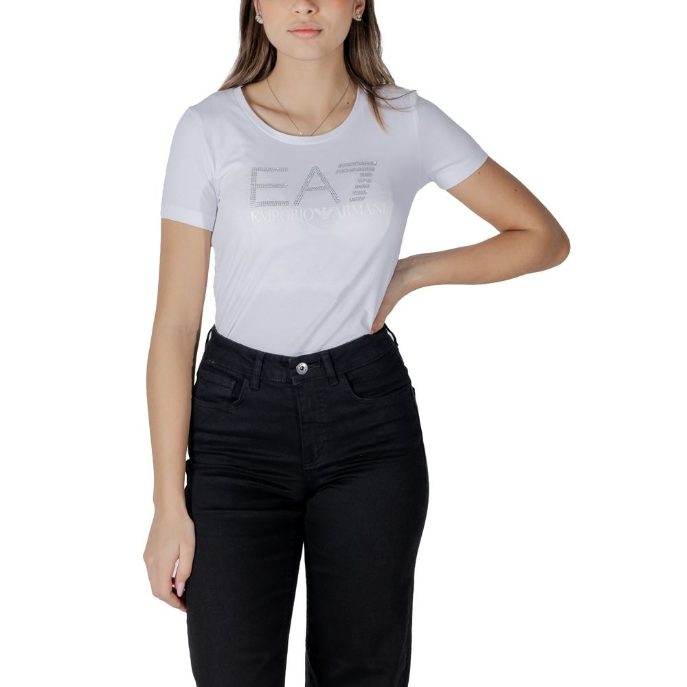 Vit bomulls-T-shirt