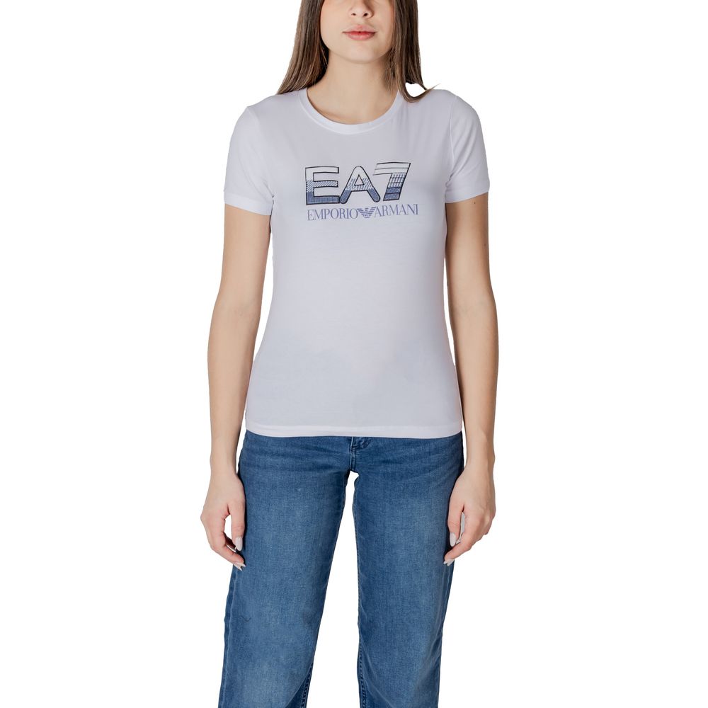 Vit bomulls-T-shirt