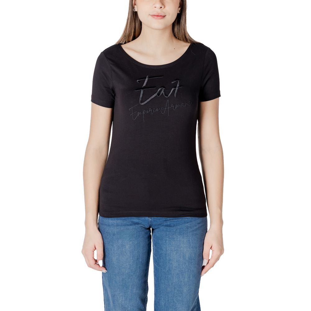 Svart bomulls-T-shirt