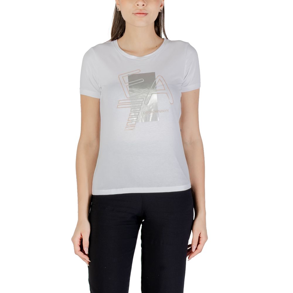 Vit bomulls-T-shirt