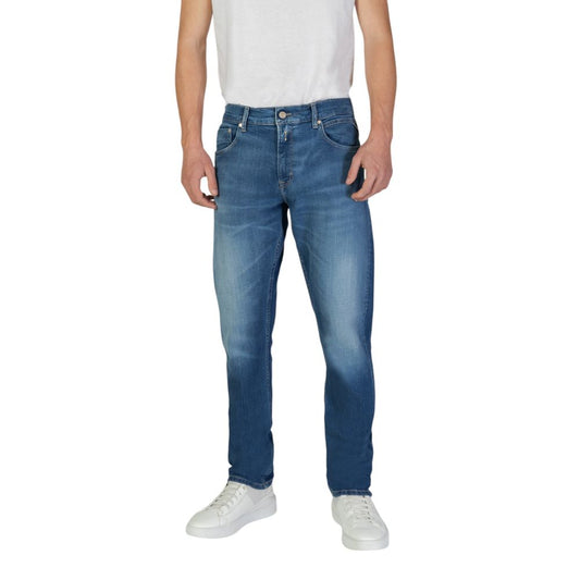 Blå bomulls slim fit jeans