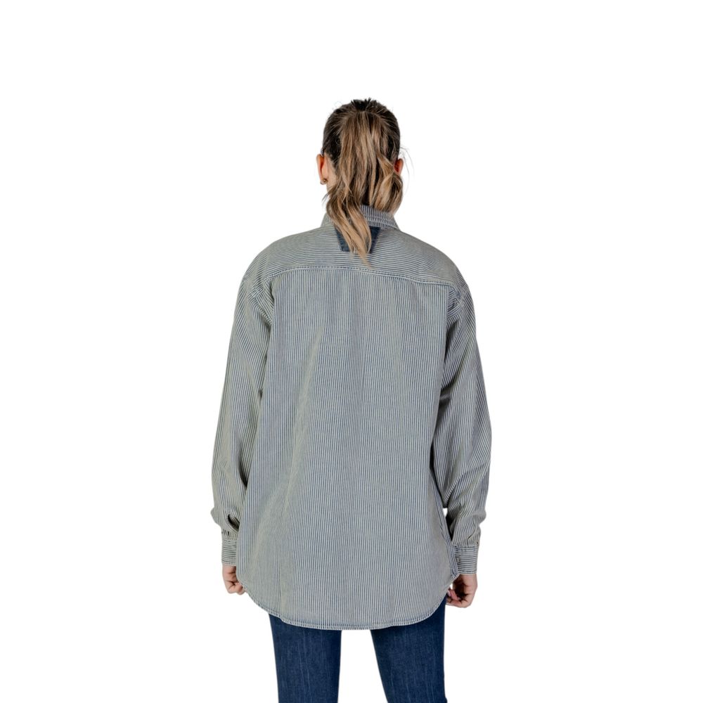 Replay blå bomullsbluse