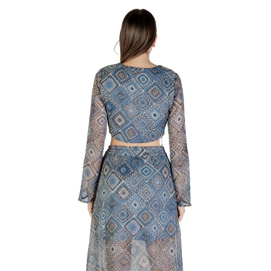 Endast blå återvunnen polyestertopp