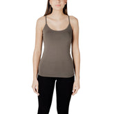 Morgan De Toi Green Cotton Tank Tops