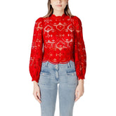 Morgan De Toi Red Polyester Blouse