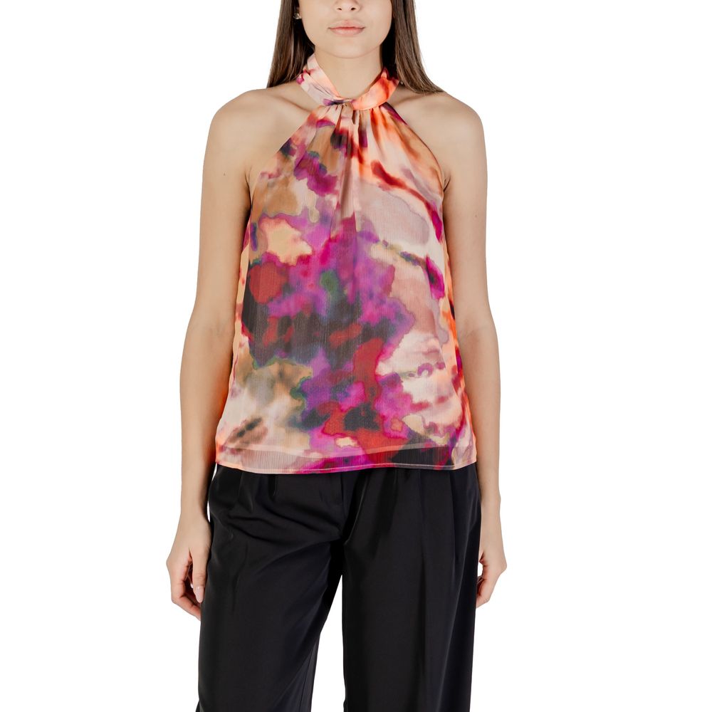 Rosa bluse i resirkulert polyester