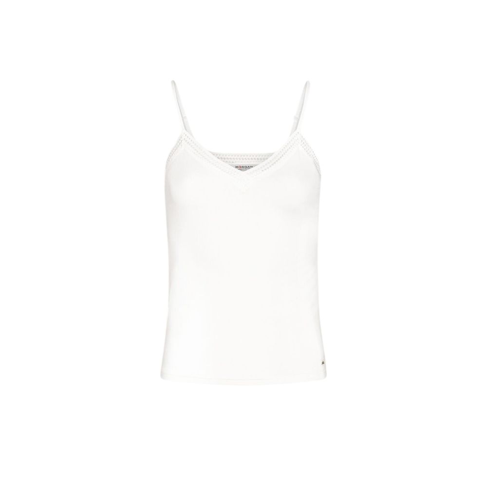 Kremfarget viskose-tanktopp