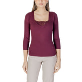 Morgan De Toi Purple Viscose Long Sleeve T-Shirt