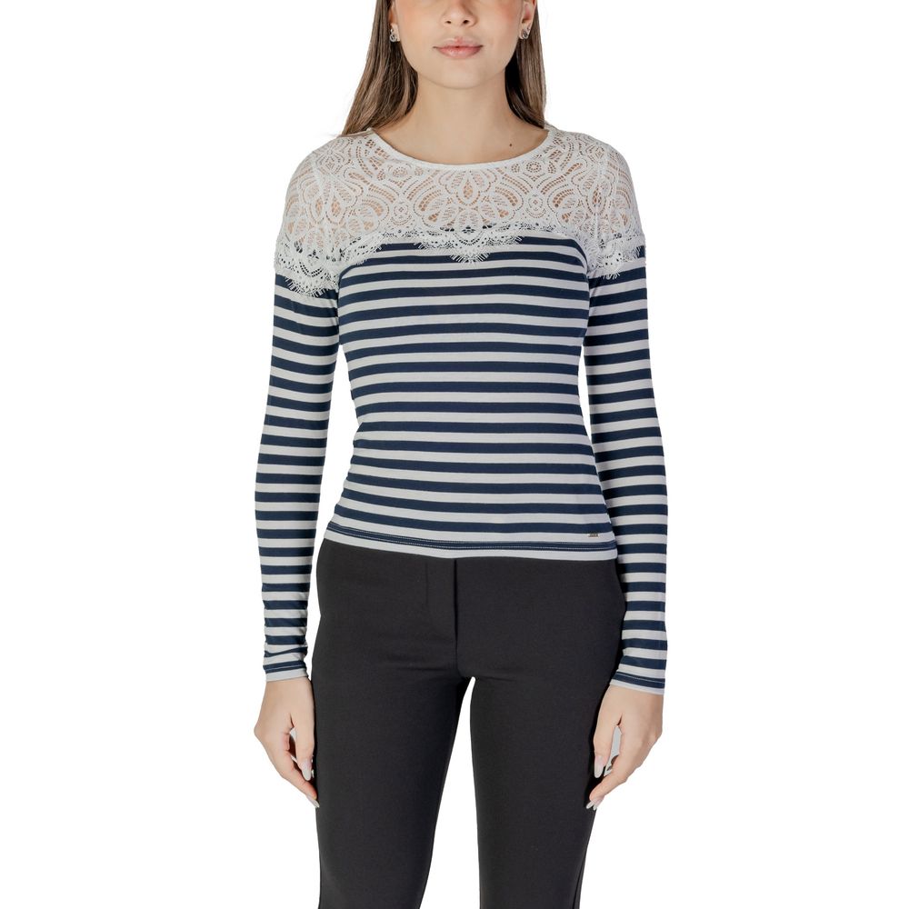 Vit återvunnen polyester långärmad