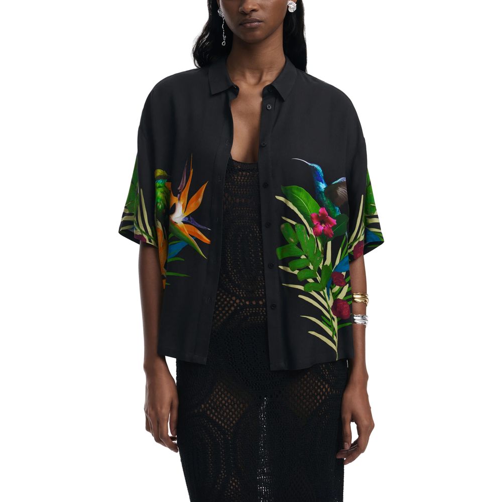 Black Viscose Shortsleeve