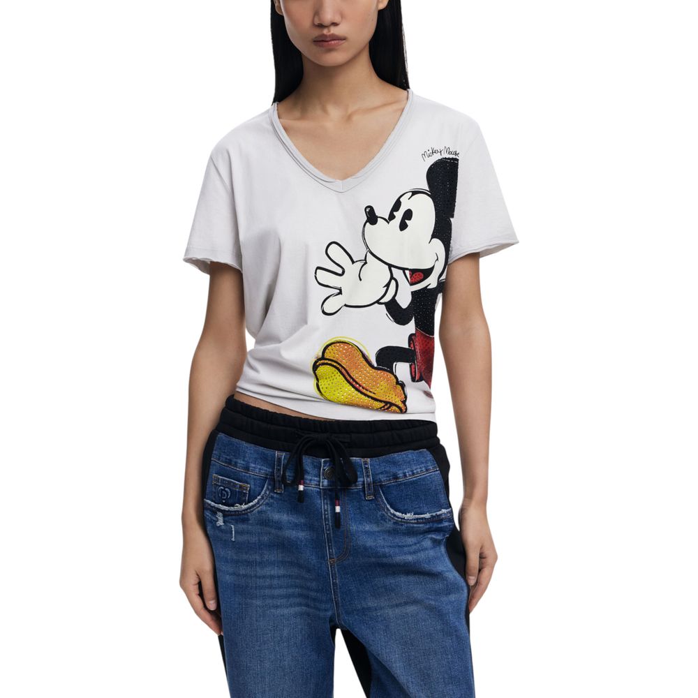 Grå bomulls-T-shirt