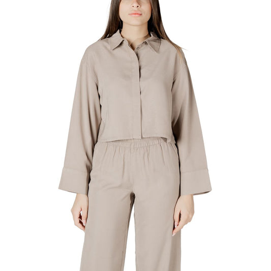 Only Beige Viskosblus