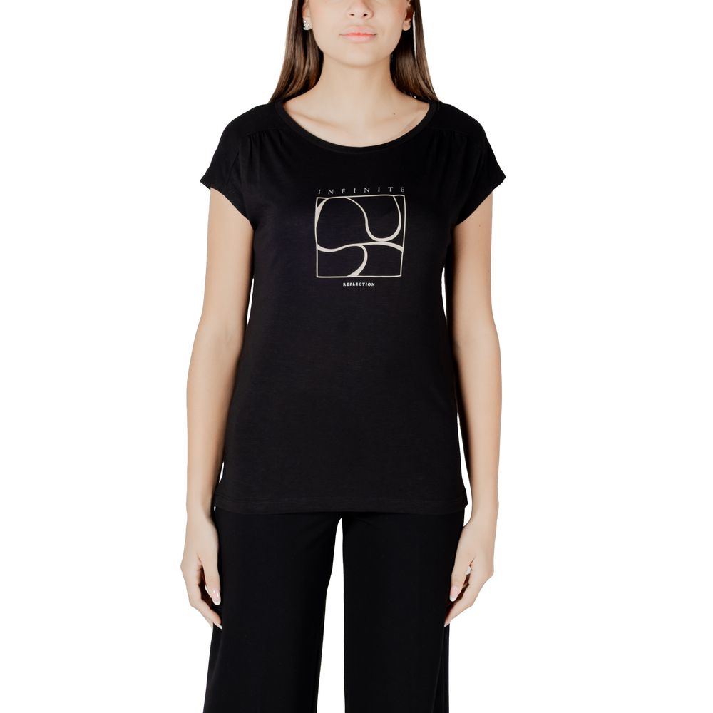 Svart bomulls-T-shirt