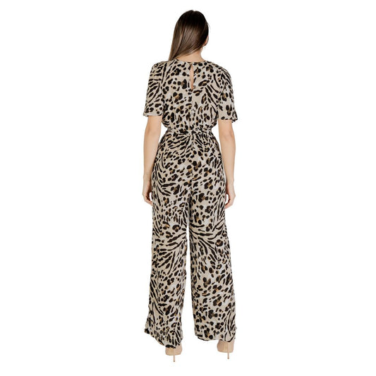 ICHI Beige Viskos Jumpsuit