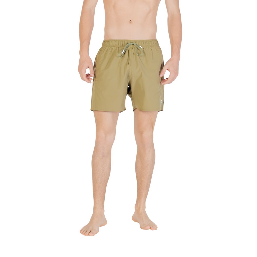 Gröna badshorts i polyester