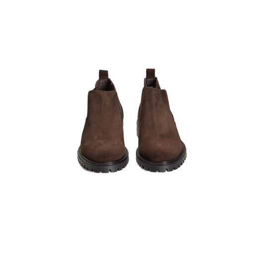 Roberto Pepe lyxig brun kalvskinnsstövel för män