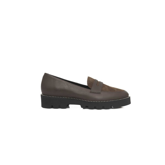 Cerruti 1881 brune loafers i kuskinn for kvinner