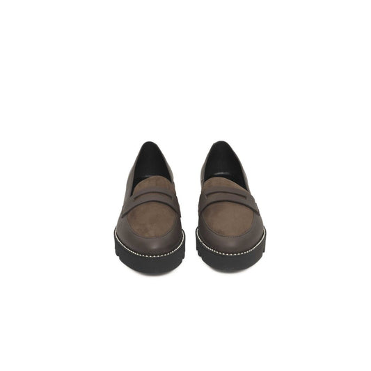 Cerruti 1881 brune loafers i kuskinn for kvinner