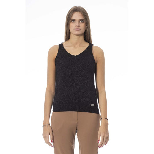 Baldinini Trend svart stoff-tanktopp
