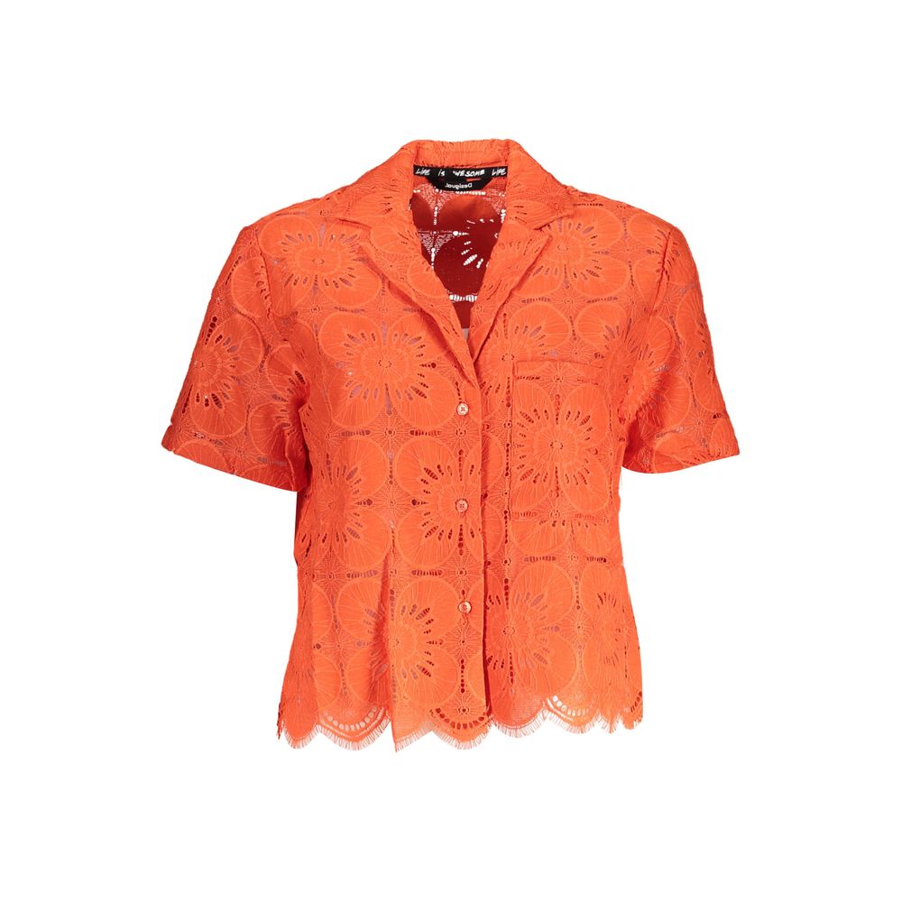 Desigual Orange Bomullsskjorta