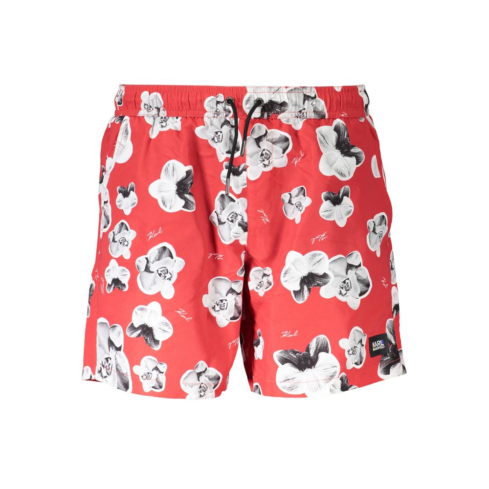Röda badkläder i polyester