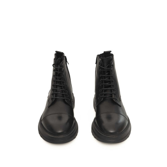Cerruti 1881 Black Leather Men Boot