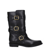 Celine Black Leather Flat Boots