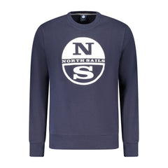 North Sails Blue Cotton Men Sweatshirt