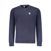 North Sails Blue Cotton Men Sweatshirt
