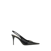 Saint Laurent Black Calf Leather Bos Taurus High Heel Pumps
