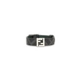 Fendi Black Calf Leather Bos Taurus Bracelet