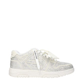 Off-White Beige Leather Low Top Sneakers