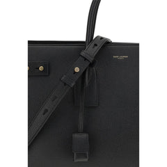 Saint Laurent Black Calf Leather Bos Taurus Handbag
