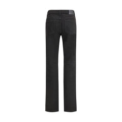 Saint Laurent Black Cotton Straight-Leg Jeans