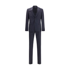 Prada Blue Fleece Wool Two-Piece Suit