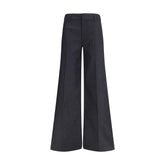 Darkpark Black Polyester Flared Pants