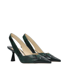 Jimmy Choo Green Leather Pumps