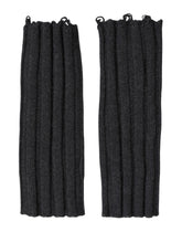 Dolce & Gabbana Black Virgin Wool Knitted Fingerless Gloves
