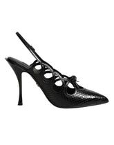 Dolce & Gabbana Leather High Heels Slingback Shoes