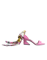 Dolce & Gabbana Pink Leather High Heels Sandals Shoes