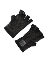 Dolce & Gabbana Black Nylon Wrist Length Fingerless Mitten Gloves