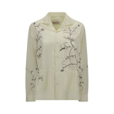 Baziszt Yellow Cotton Pattern Shirt